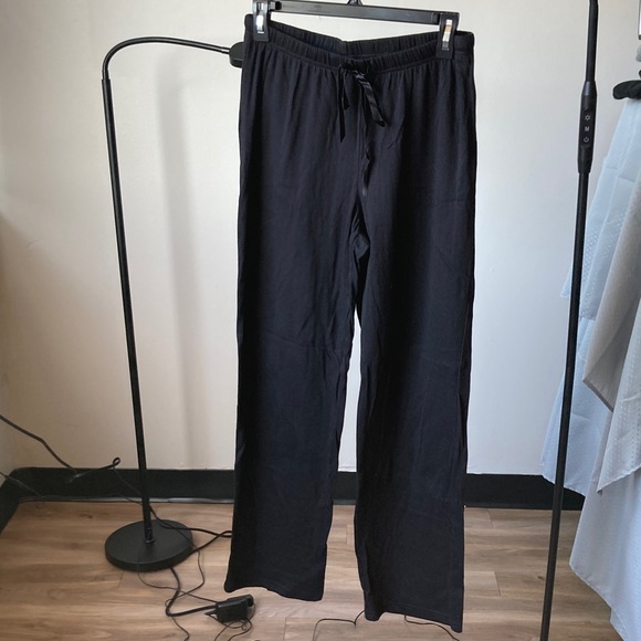 Croft & Barrow 2 piece PJ set metallic stripe top & black pant size S - Picture 8 of 15